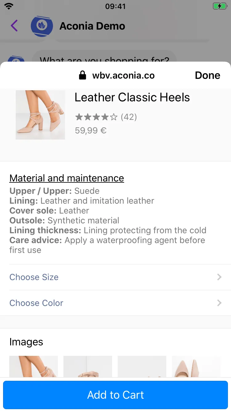 Screenhost a product detail webview